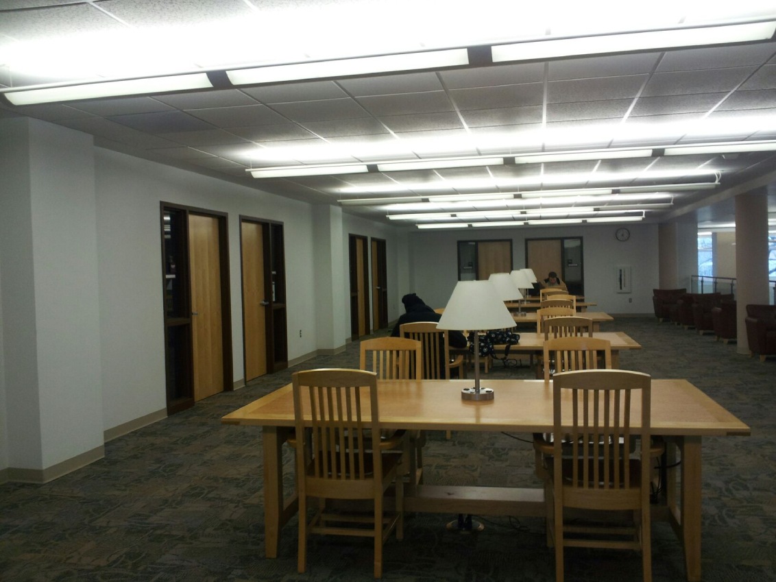 Study area and reference librarian offices, 2nd floor